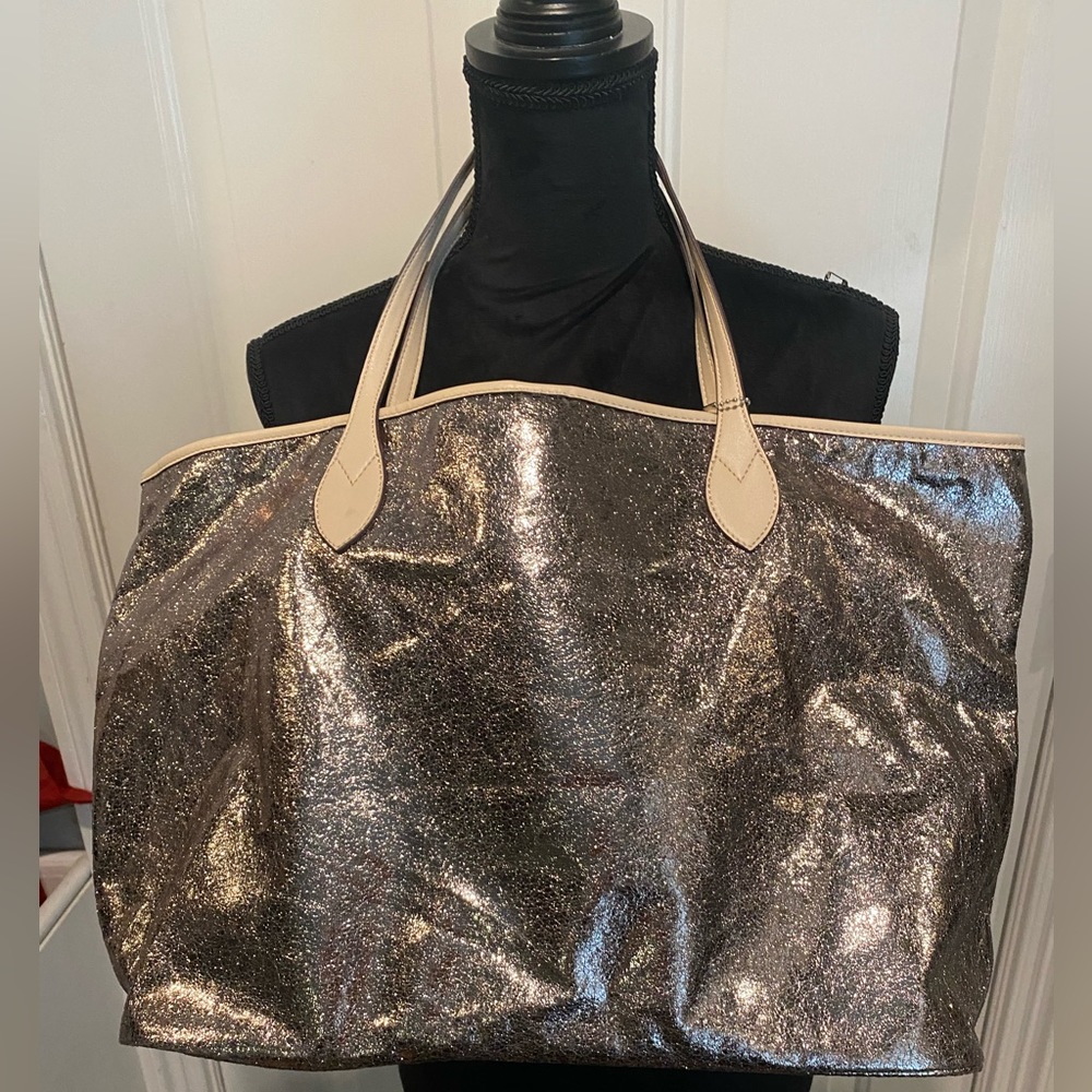 Sorial New York Metallic Tote Bag NWOT
